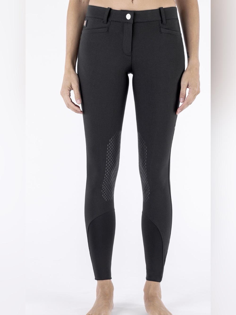 NWT Equiline Donna Knee Grip Breeches in Black  IT Size 40